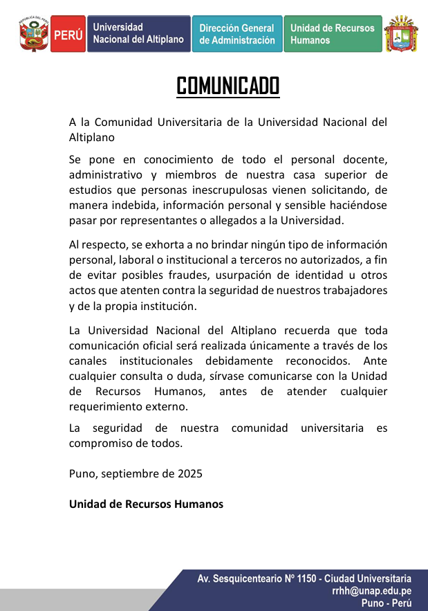 Comunicado